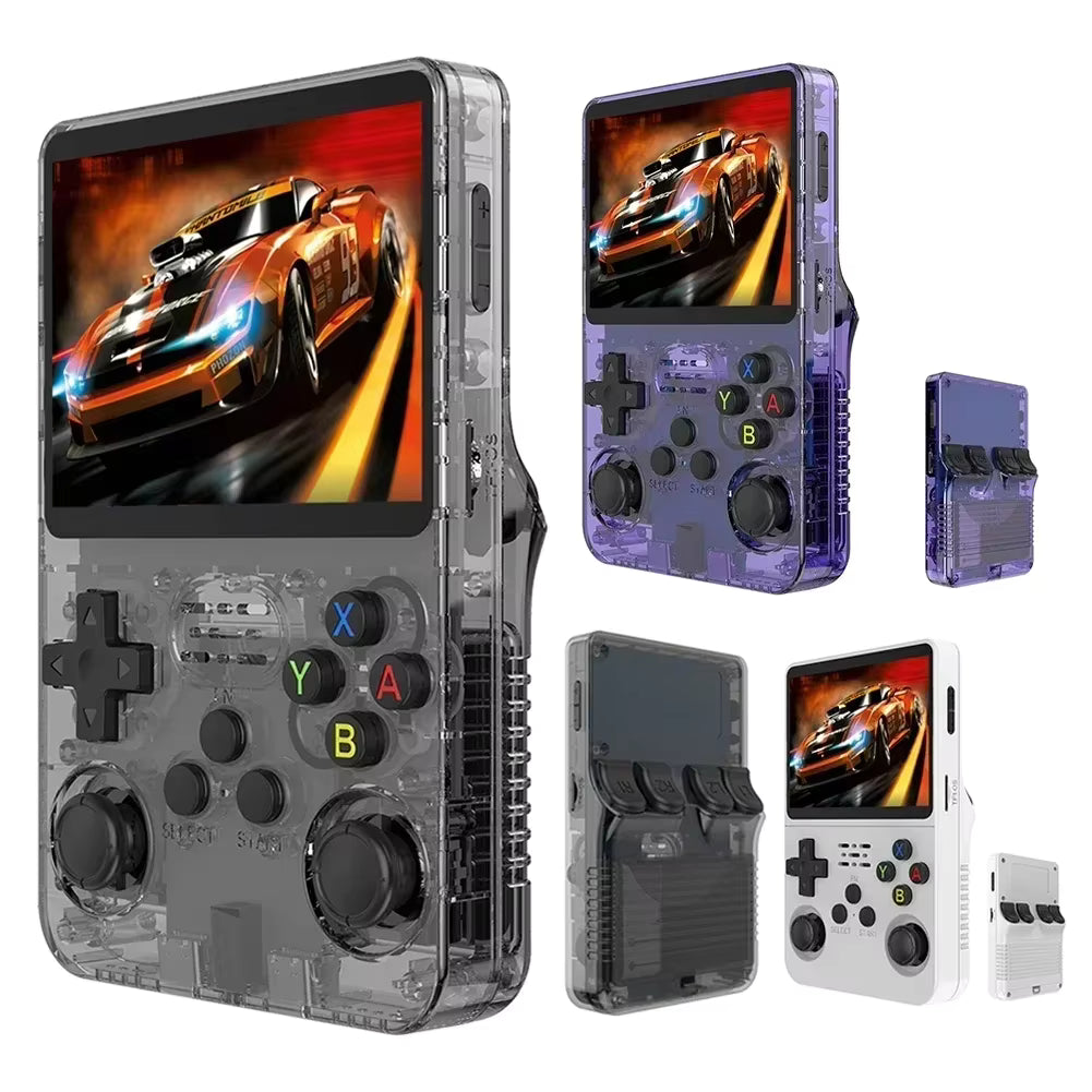 Consola de Videojuegos Retro Portátil R36S, Sistema Linux de Código Abierto, Pantalla IPS de 3,5 Pulgadas, Reproductor de Video Portátil de Bolsillo, 64 GB, 128 GB, Juegos